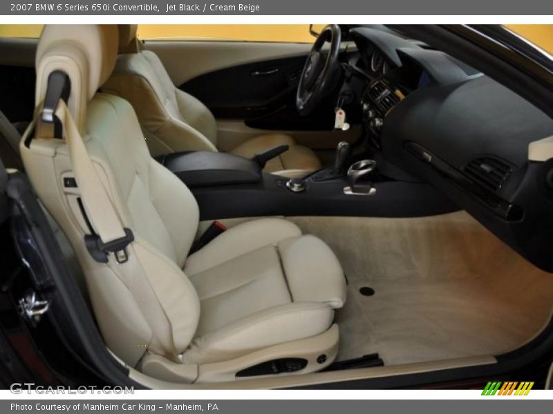 Jet Black / Cream Beige 2007 BMW 6 Series 650i Convertible