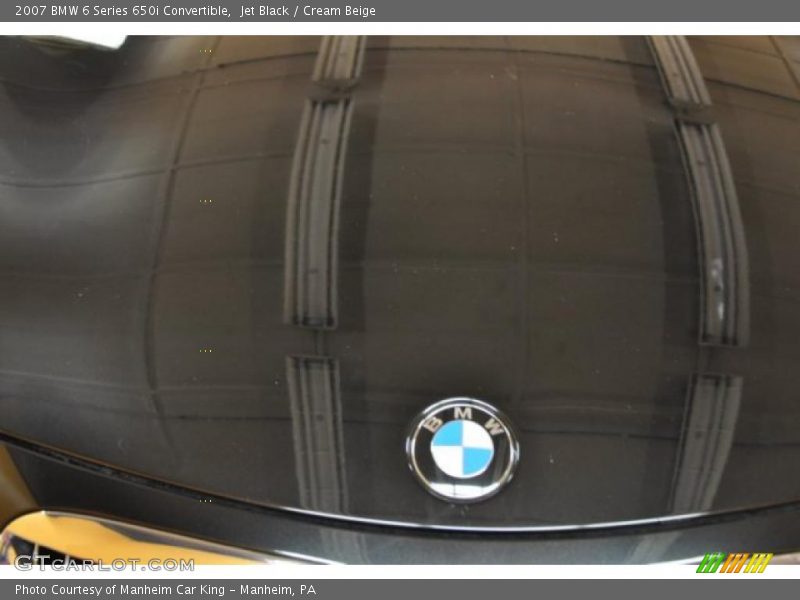Jet Black / Cream Beige 2007 BMW 6 Series 650i Convertible