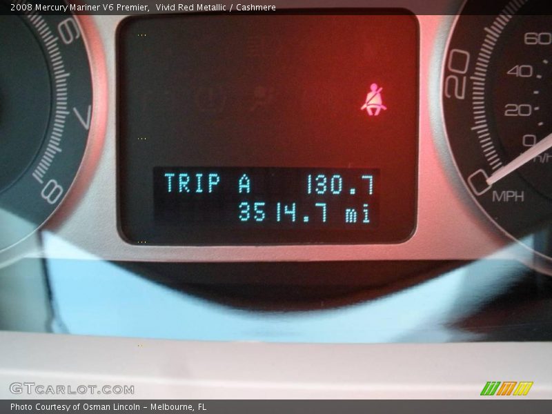 Vivid Red Metallic / Cashmere 2008 Mercury Mariner V6 Premier