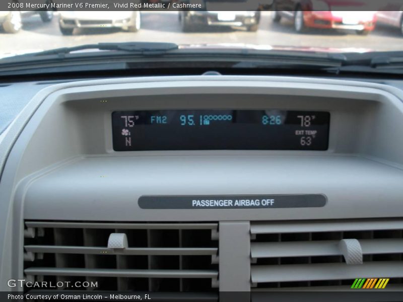 Vivid Red Metallic / Cashmere 2008 Mercury Mariner V6 Premier