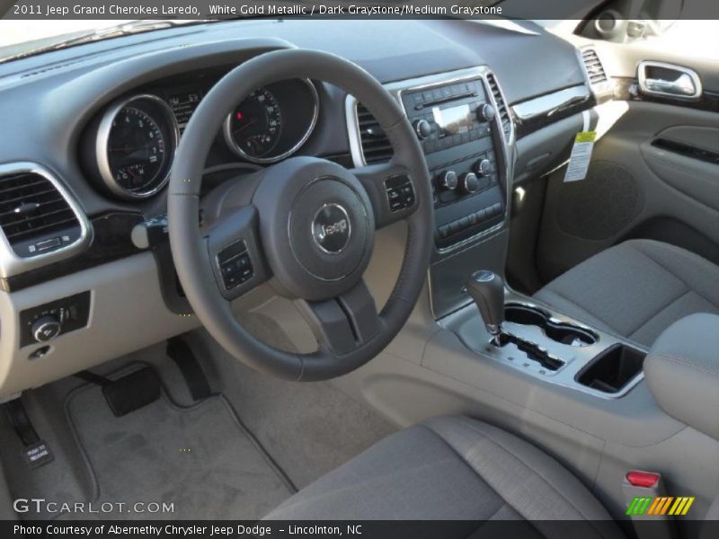 White Gold Metallic / Dark Graystone/Medium Graystone 2011 Jeep Grand Cherokee Laredo