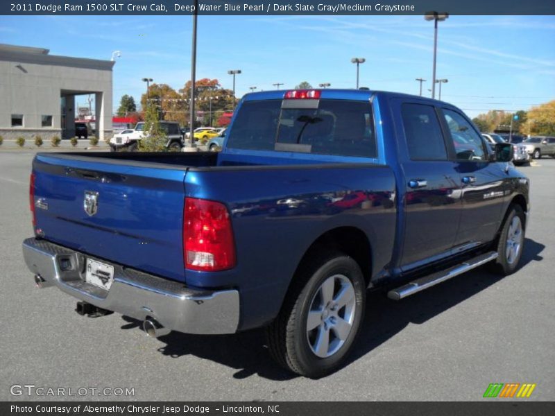 Deep Water Blue Pearl / Dark Slate Gray/Medium Graystone 2011 Dodge Ram 1500 SLT Crew Cab