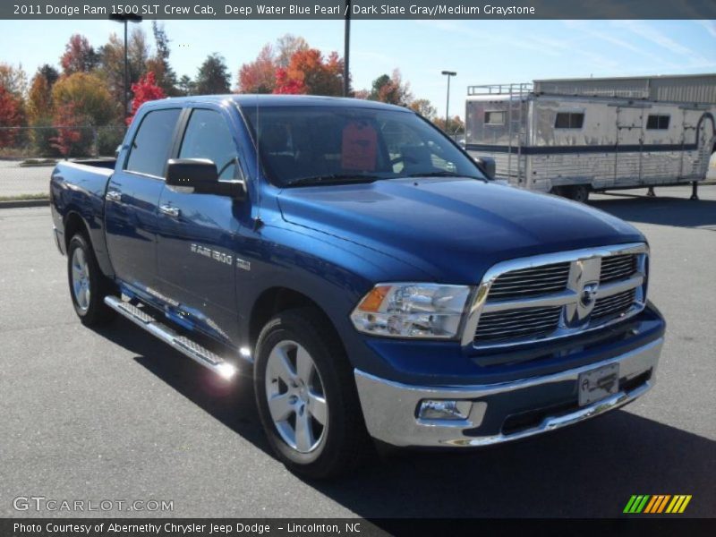 Deep Water Blue Pearl / Dark Slate Gray/Medium Graystone 2011 Dodge Ram 1500 SLT Crew Cab