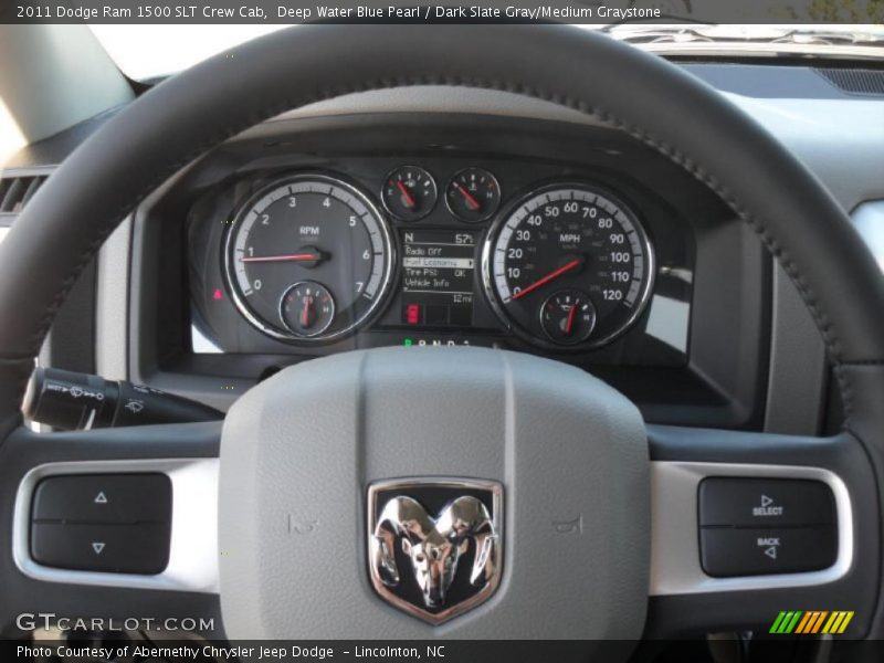 Deep Water Blue Pearl / Dark Slate Gray/Medium Graystone 2011 Dodge Ram 1500 SLT Crew Cab
