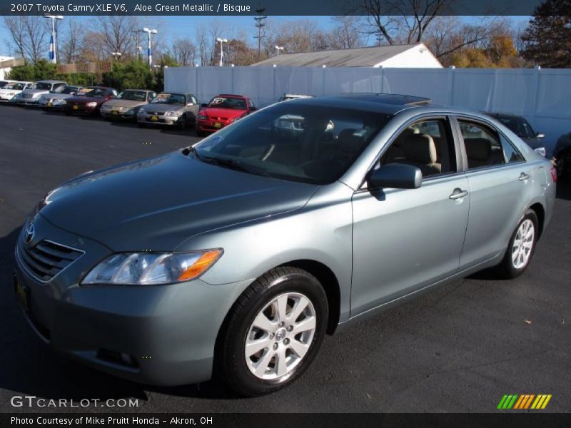 Aloe Green Metallic / Bisque 2007 Toyota Camry XLE V6