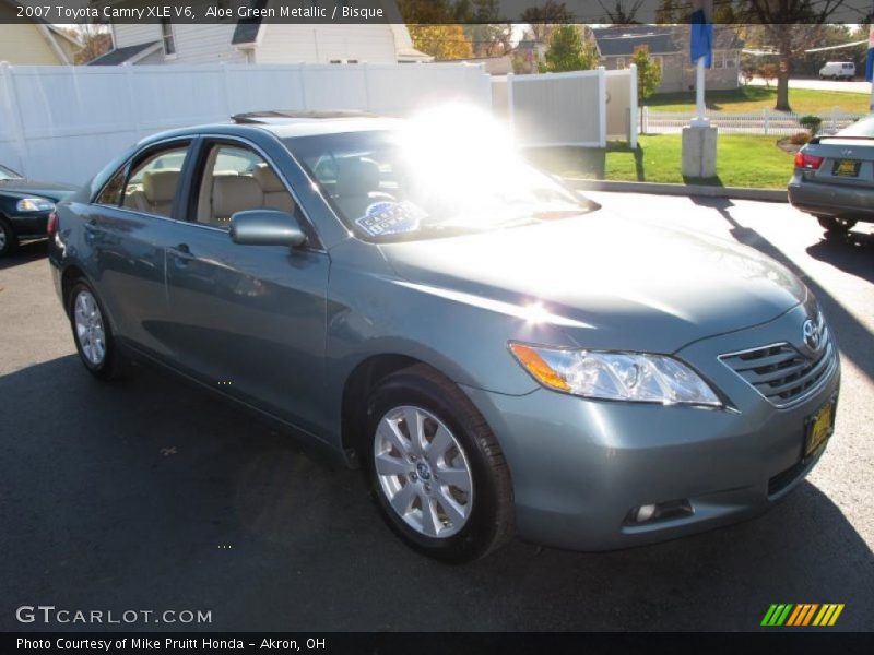 Aloe Green Metallic / Bisque 2007 Toyota Camry XLE V6