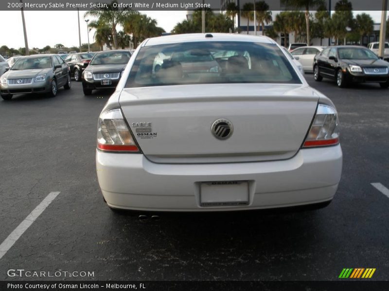 Oxford White / Medium Light Stone 2008 Mercury Sable Premier Sedan