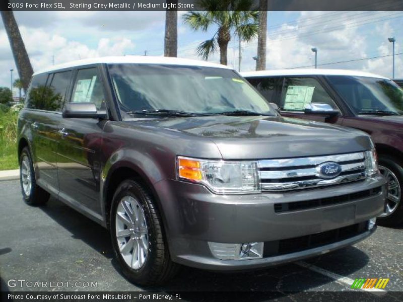 Sterling Grey Metallic / Medium Light Stone 2009 Ford Flex SEL