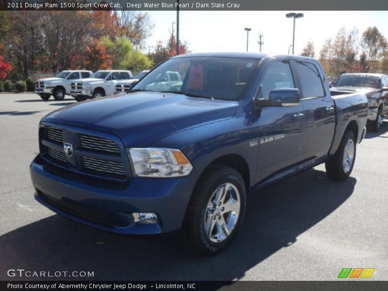 Deep Water Blue Pearl / Dark Slate Gray 2011 Dodge Ram 1500 Sport Crew Cab