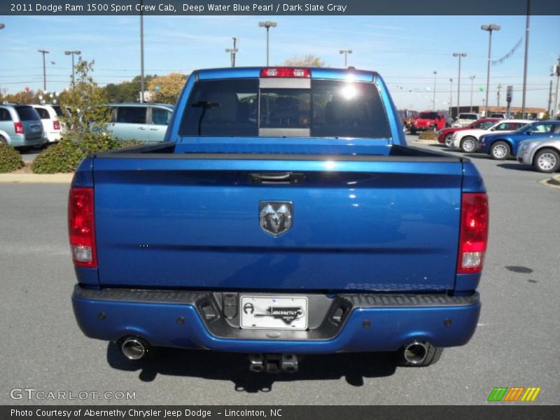Deep Water Blue Pearl / Dark Slate Gray 2011 Dodge Ram 1500 Sport Crew Cab