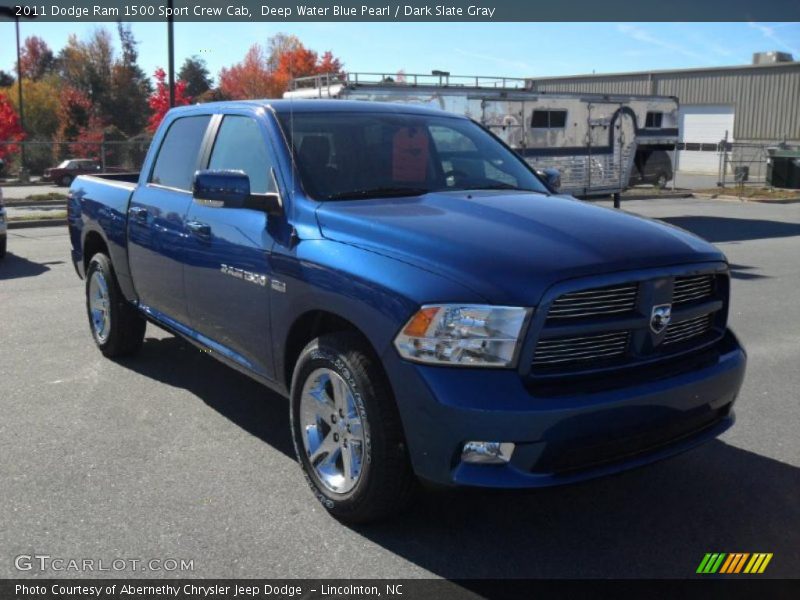 Deep Water Blue Pearl / Dark Slate Gray 2011 Dodge Ram 1500 Sport Crew Cab