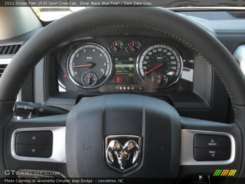 Deep Water Blue Pearl / Dark Slate Gray 2011 Dodge Ram 1500 Sport Crew Cab