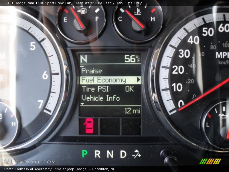 Deep Water Blue Pearl / Dark Slate Gray 2011 Dodge Ram 1500 Sport Crew Cab