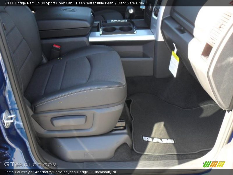 Deep Water Blue Pearl / Dark Slate Gray 2011 Dodge Ram 1500 Sport Crew Cab