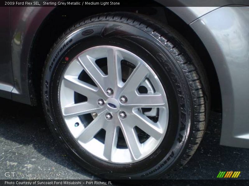Sterling Grey Metallic / Medium Light Stone 2009 Ford Flex SEL