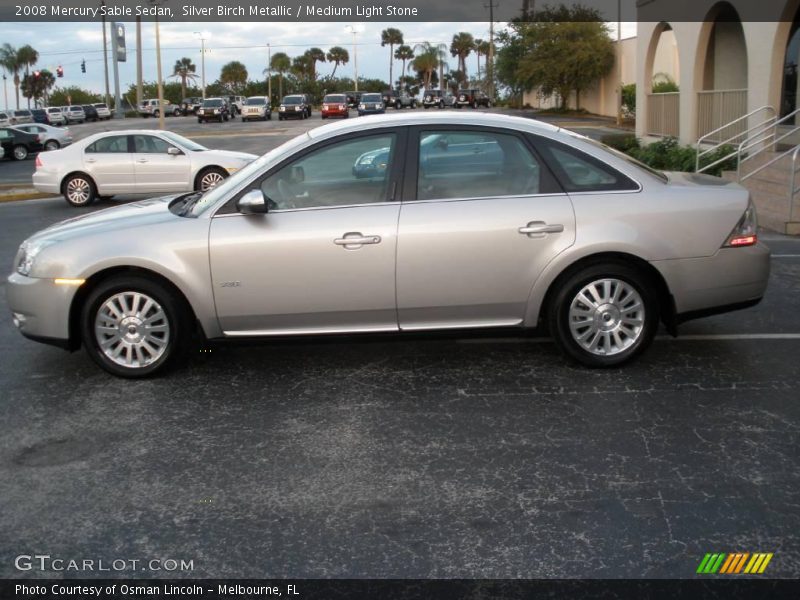 Silver Birch Metallic / Medium Light Stone 2008 Mercury Sable Sedan