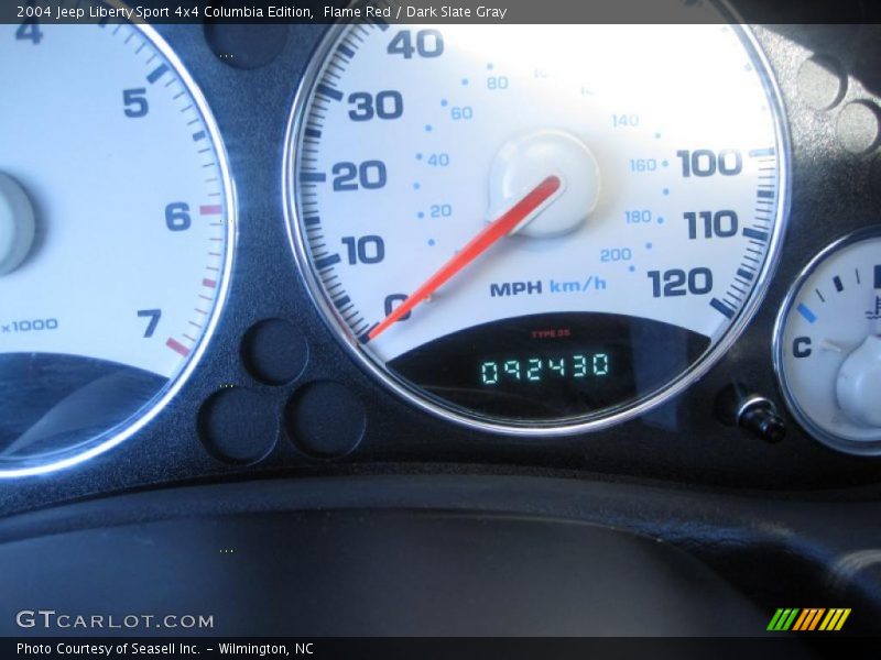 Flame Red / Dark Slate Gray 2004 Jeep Liberty Sport 4x4 Columbia Edition