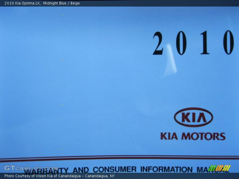 Midnight Blue / Beige 2010 Kia Optima LX