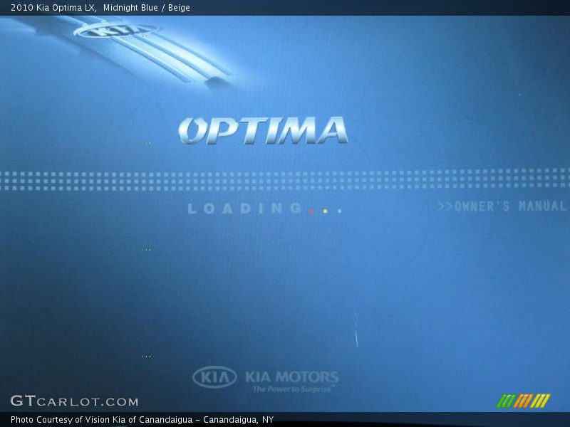 Midnight Blue / Beige 2010 Kia Optima LX