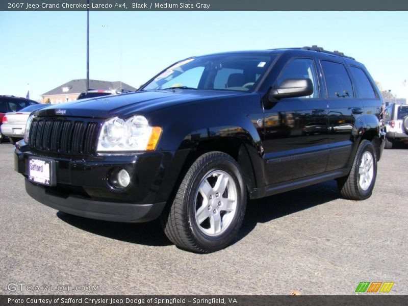 Black / Medium Slate Gray 2007 Jeep Grand Cherokee Laredo 4x4