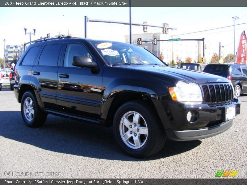 Black / Medium Slate Gray 2007 Jeep Grand Cherokee Laredo 4x4
