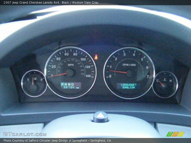 Black / Medium Slate Gray 2007 Jeep Grand Cherokee Laredo 4x4