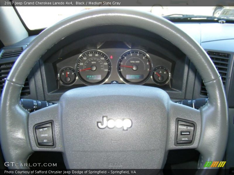 Black / Medium Slate Gray 2007 Jeep Grand Cherokee Laredo 4x4