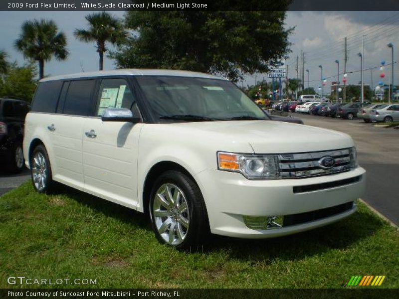 White Suede Clearcoat / Medium Light Stone 2009 Ford Flex Limited