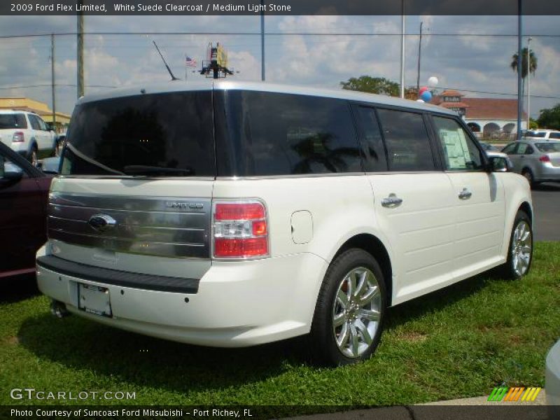 White Suede Clearcoat / Medium Light Stone 2009 Ford Flex Limited