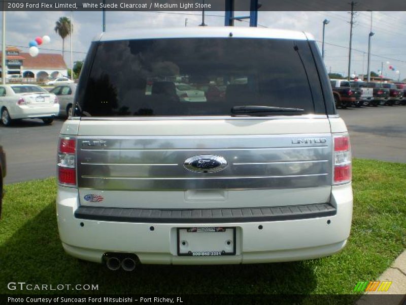 White Suede Clearcoat / Medium Light Stone 2009 Ford Flex Limited