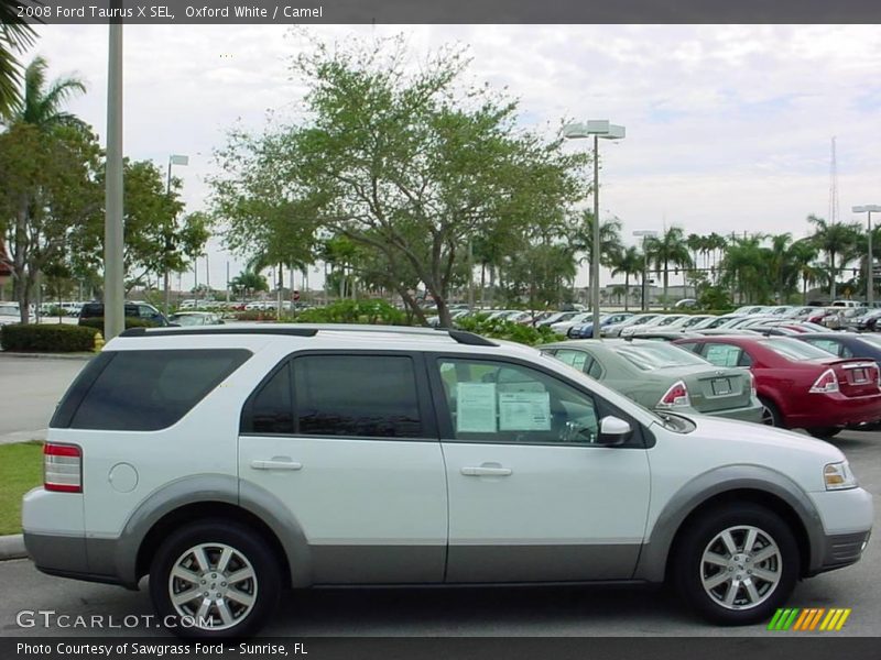 Oxford White / Camel 2008 Ford Taurus X SEL