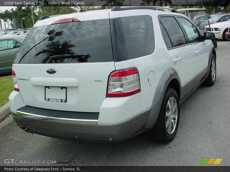 Oxford White / Camel 2008 Ford Taurus X SEL