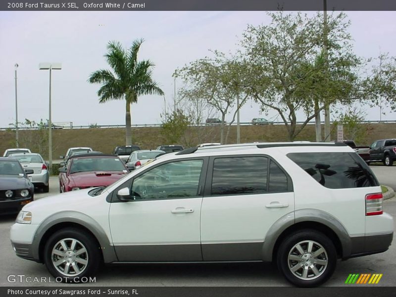 Oxford White / Camel 2008 Ford Taurus X SEL