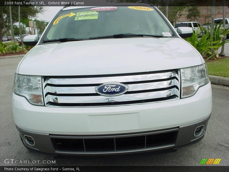 Oxford White / Camel 2008 Ford Taurus X SEL
