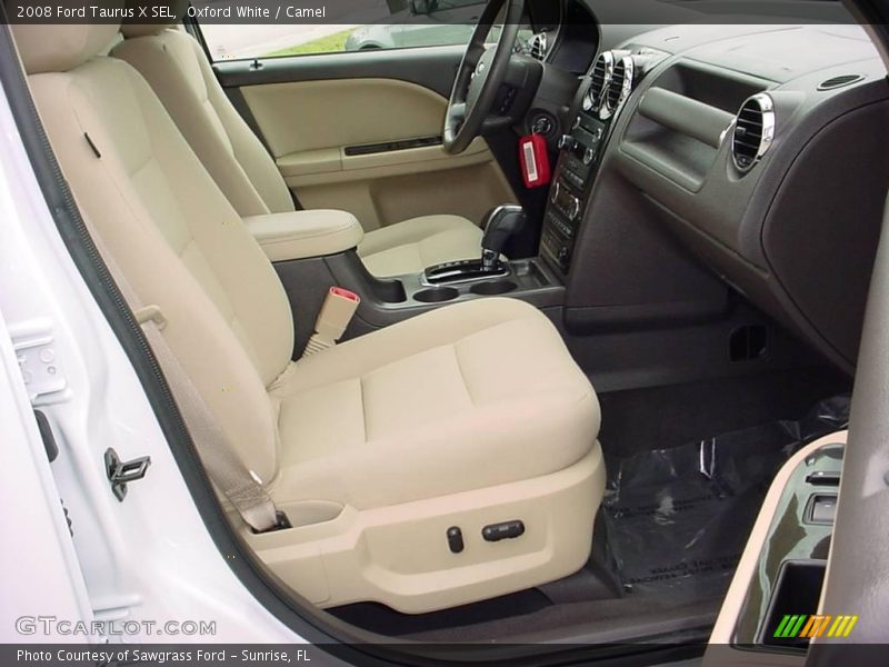 Oxford White / Camel 2008 Ford Taurus X SEL