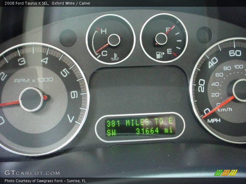 Oxford White / Camel 2008 Ford Taurus X SEL