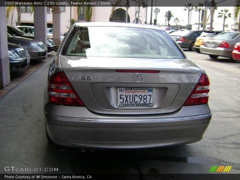 Pewter Metallic / Stone 2007 Mercedes-Benz C 280 Luxury