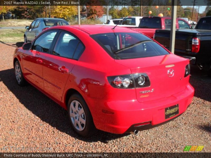 True Red / Black 2007 Mazda MAZDA3 i Sedan