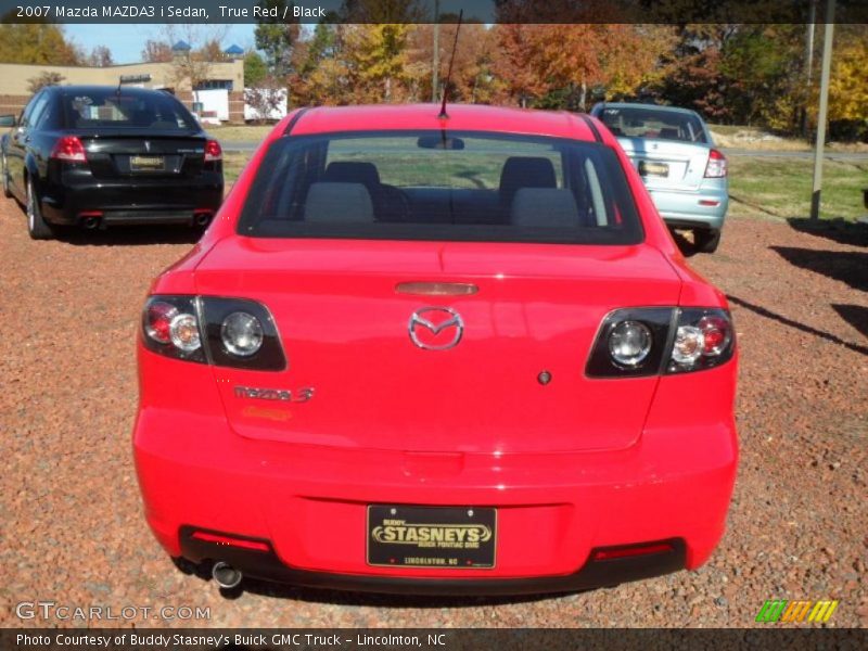 True Red / Black 2007 Mazda MAZDA3 i Sedan