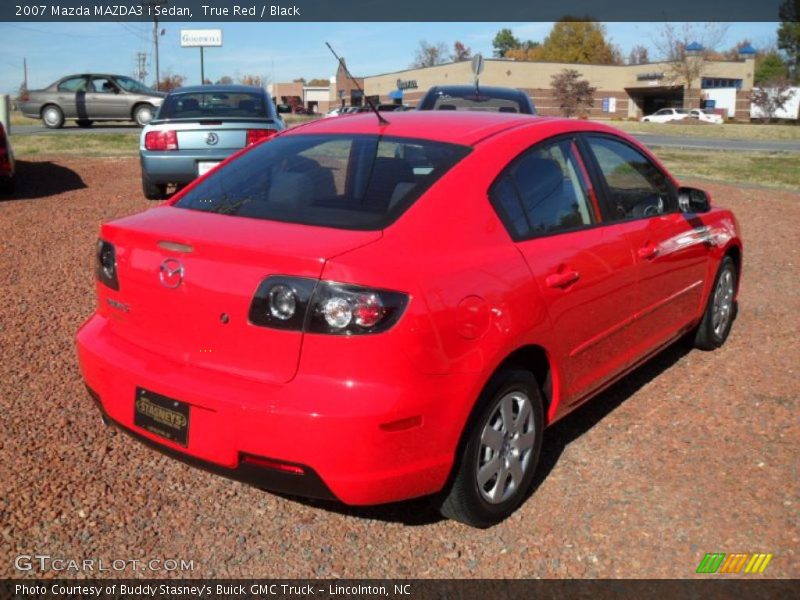 True Red / Black 2007 Mazda MAZDA3 i Sedan