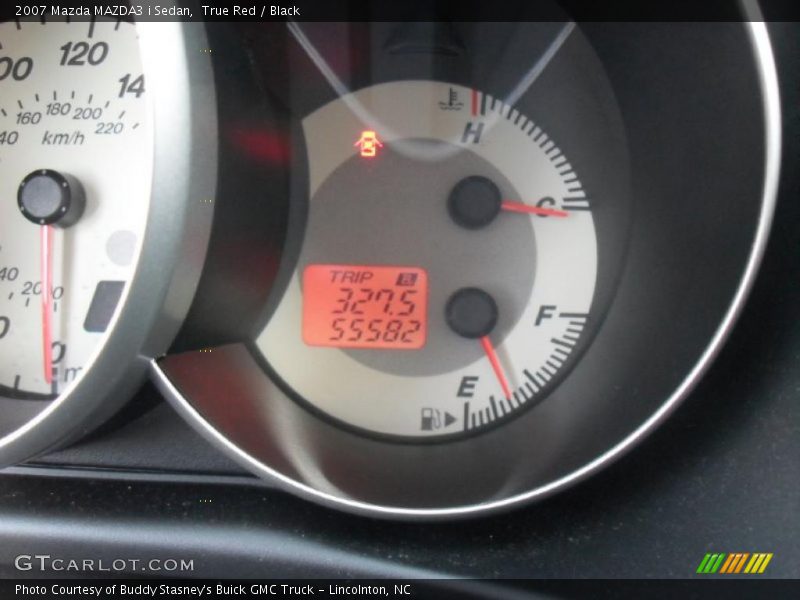 True Red / Black 2007 Mazda MAZDA3 i Sedan