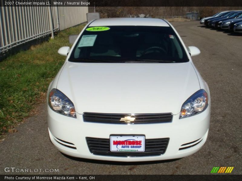 White / Neutral Beige 2007 Chevrolet Impala LS