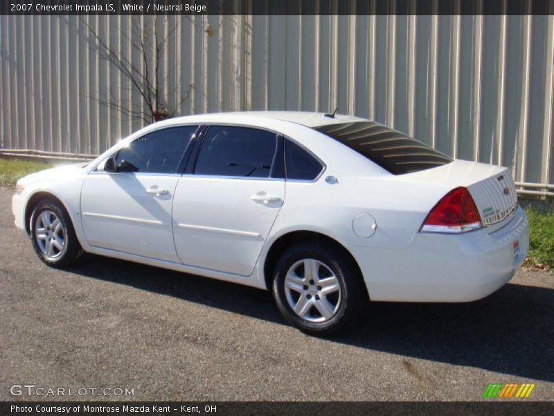 White / Neutral Beige 2007 Chevrolet Impala LS