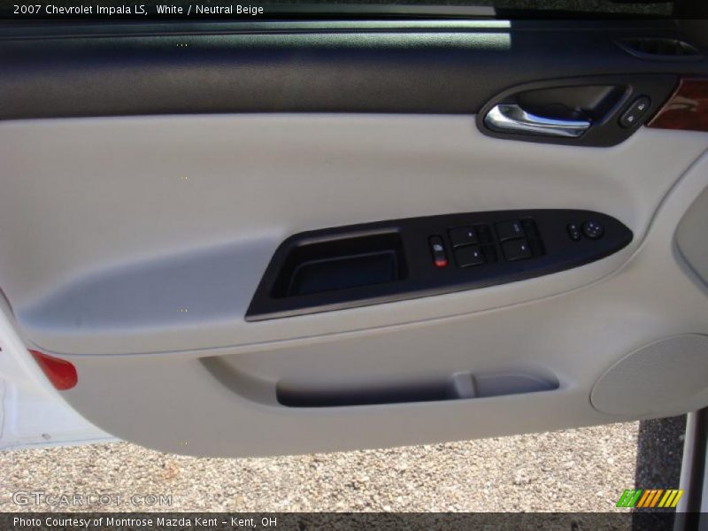 White / Neutral Beige 2007 Chevrolet Impala LS