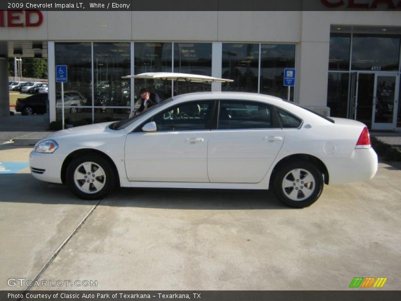 White / Ebony 2009 Chevrolet Impala LT