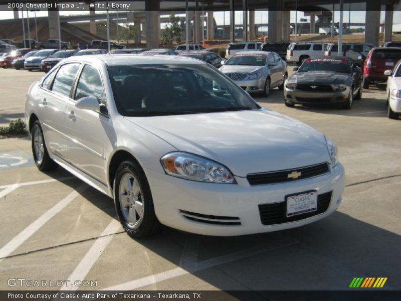 White / Ebony 2009 Chevrolet Impala LT
