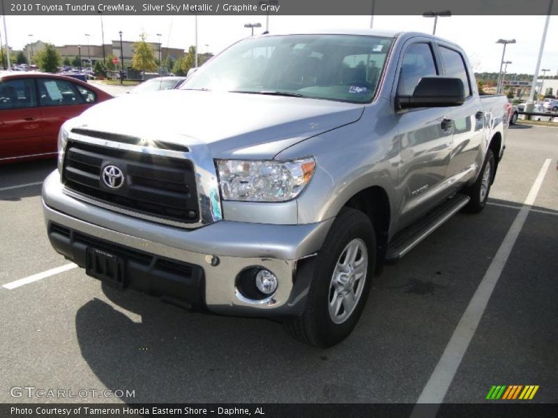 Silver Sky Metallic / Graphite Gray 2010 Toyota Tundra CrewMax