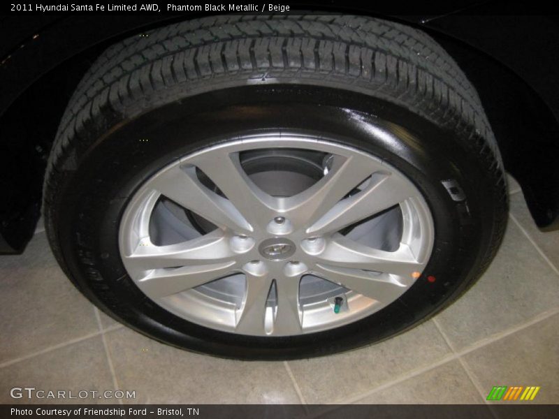 Phantom Black Metallic / Beige 2011 Hyundai Santa Fe Limited AWD