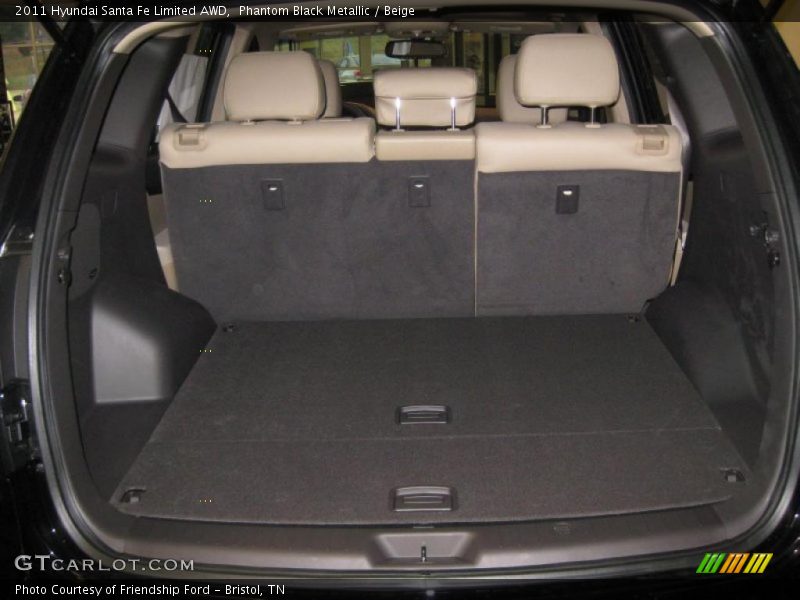 Phantom Black Metallic / Beige 2011 Hyundai Santa Fe Limited AWD