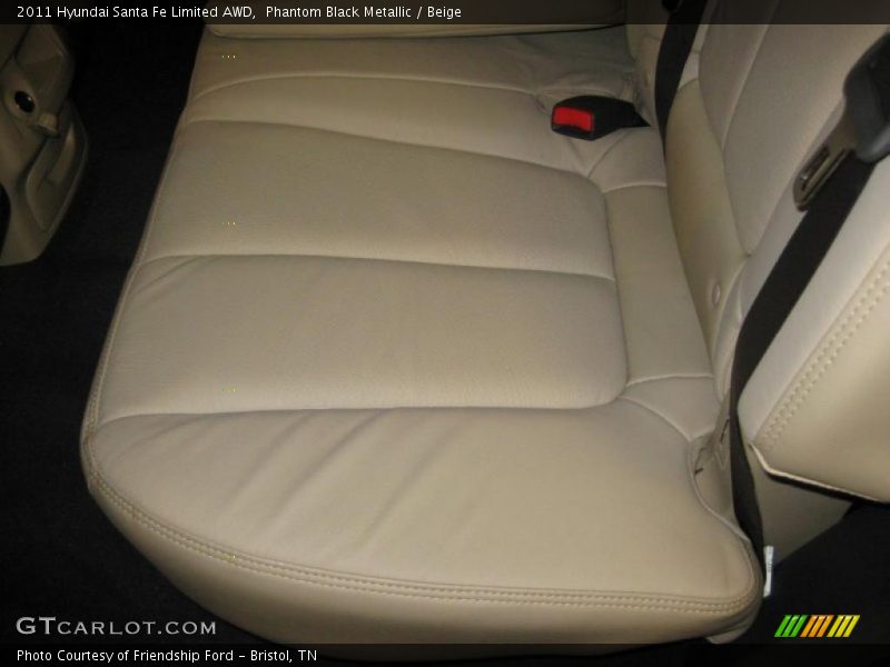 Phantom Black Metallic / Beige 2011 Hyundai Santa Fe Limited AWD